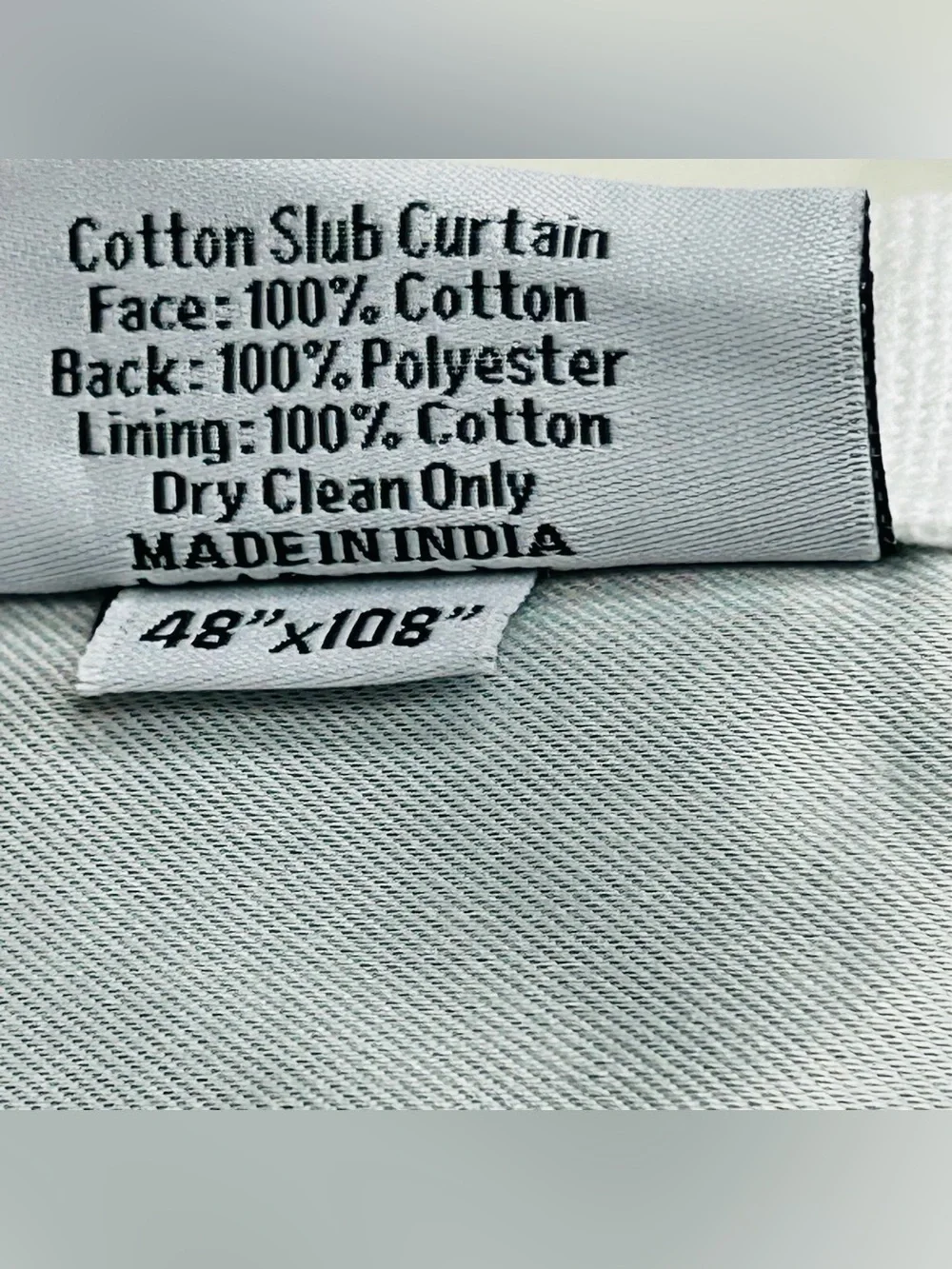 NWT QUINCE Set Of 2 48x108 Cotton Slub Room Darkening Curtains White 0212